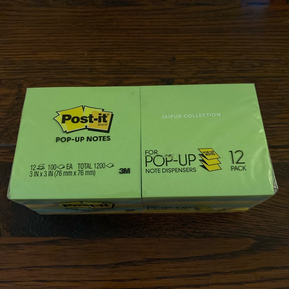 12 Packs Of Post- It Notes. 1,200 In Total